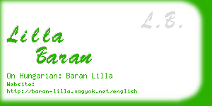 lilla baran business card